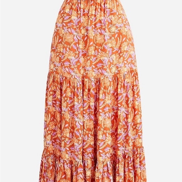 J. Crew Orange Floral Maxi Dress - Picture 5 of 12